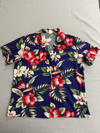 Ky's Hawaiian Flower Shirt Pocketless Made in Hawaii Shirt M - Che Cose Belle