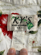 Ky's Men Hawaiian Shirt Surfing Santa Made in Hawaii Shirt L - Che Cose Belle