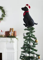 Lab Santa Hat Christmas Tree Topper Hand Felted Wool Arcadia Home - Che Cose Belle