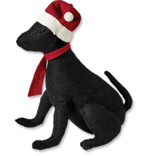 Lab Santa Hat Christmas Tree Topper Hand Felted Wool Arcadia Home - Che Cose Belle