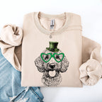 Labradoodle, Adorable Dog, St Patrick's Day, Lucky, Irish Sweatshirt - Che Cose Belle