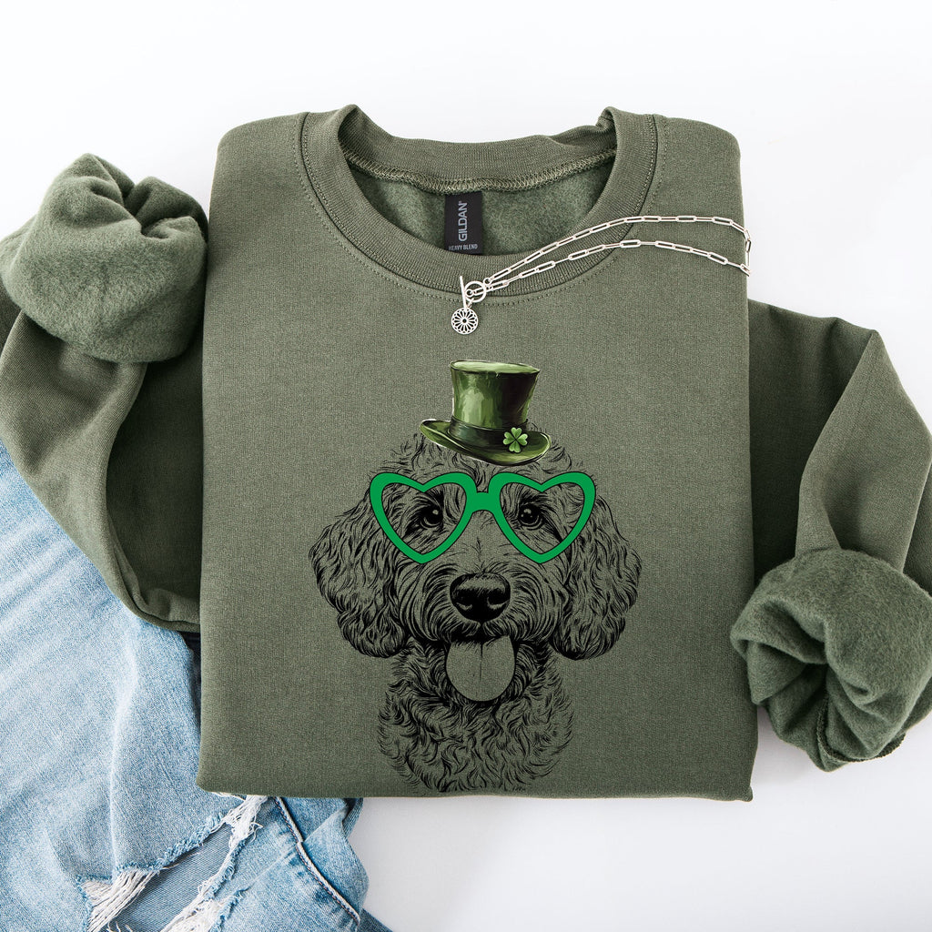 Labradoodle, Adorable Dog, St Patrick's Day, Lucky, Irish Sweatshirt - Che Cose Belle