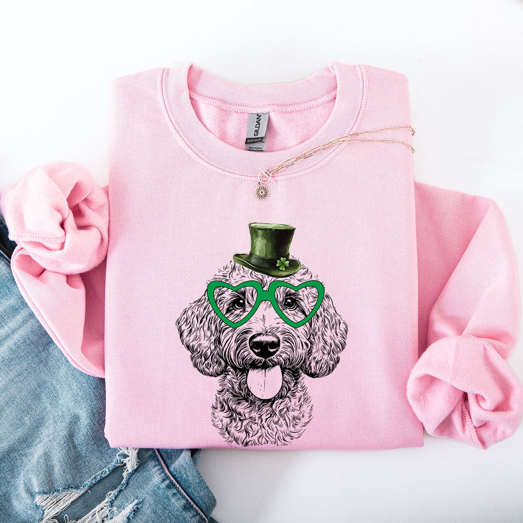 Labradoodle, Adorable Dog, St Patrick's Day, Lucky, Irish Sweatshirt - Che Cose Belle