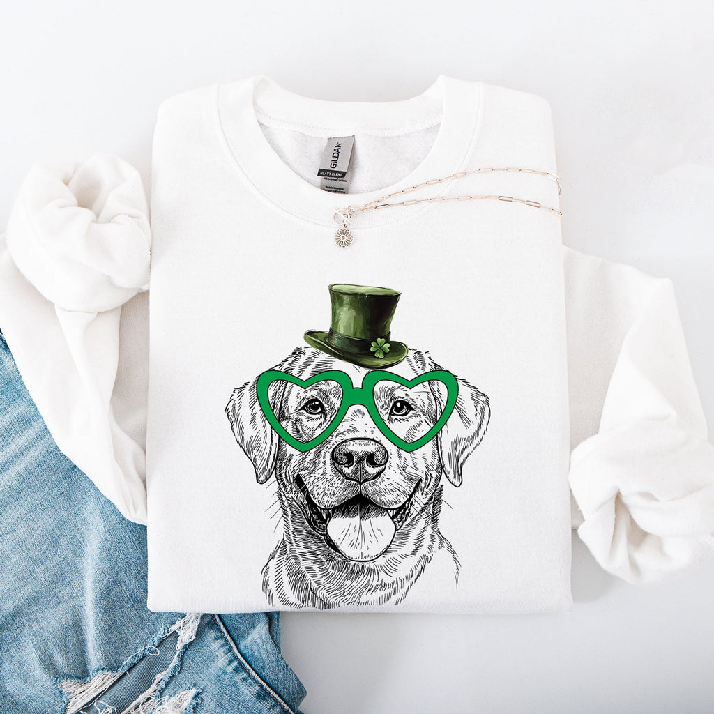 Labrador Retriever, Adorable Dog, St Patrick's Day, Lucky, Irish Sweatshirt - Che Cose Belle