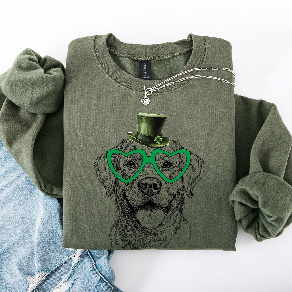 Labrador Retriever, Adorable Dog, St Patrick's Day, Lucky, Irish Sweatshirt - Che Cose Belle