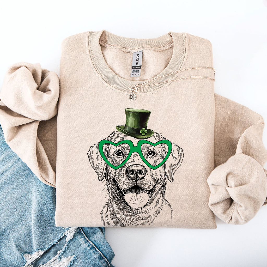 Labrador Retriever, Adorable Dog, St Patrick's Day, Lucky, Irish Sweatshirt - Che Cose Belle