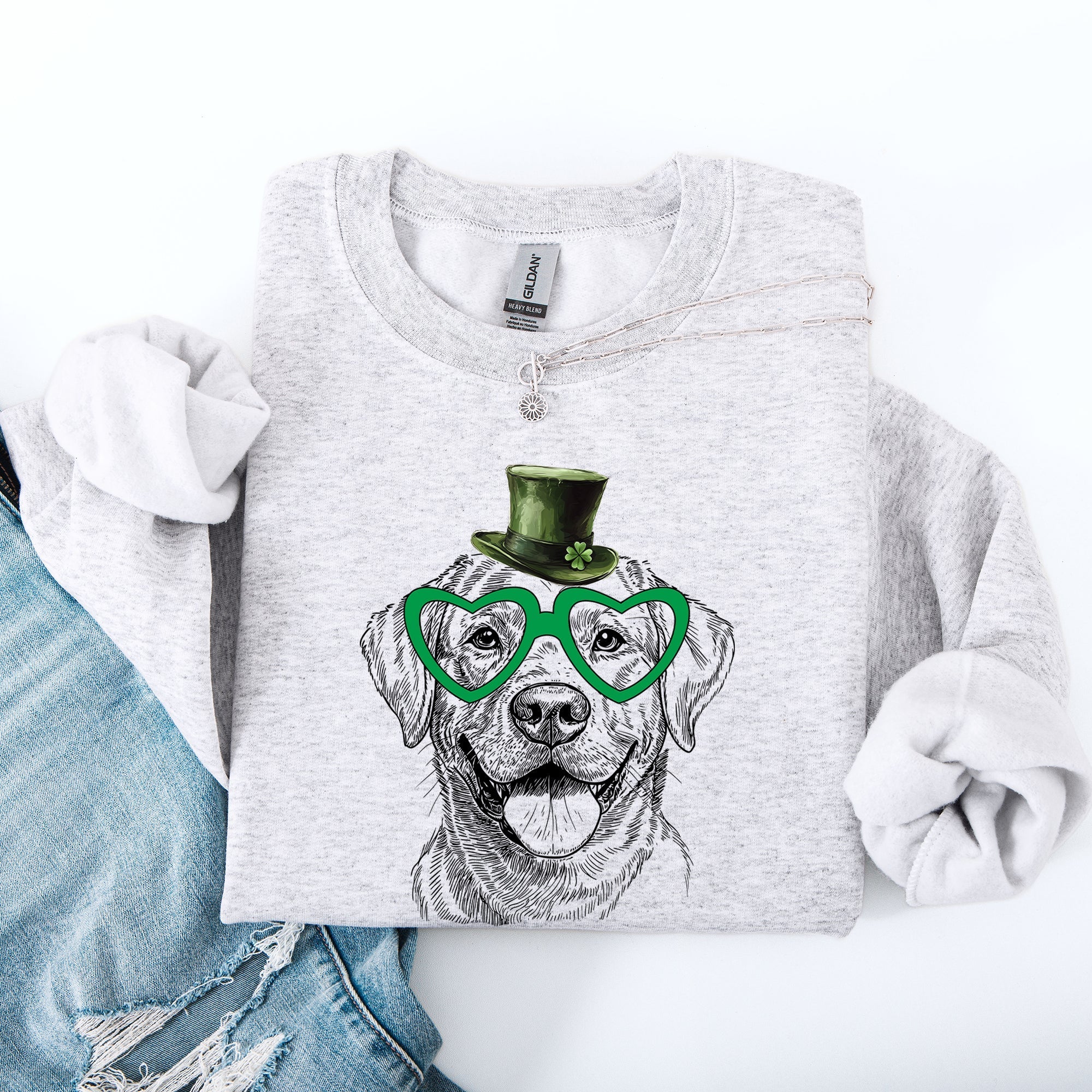 Labrador Retriever, Adorable Dog, St Patrick's Day, Lucky, Irish Sweatshirt - Che Cose Belle