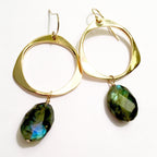 Labradorite Hoop earrings - Che Cose Belle
