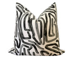 Labyrinth Pillow Cover - Black - Che Cose Belle