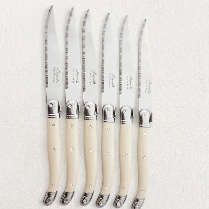 Laguiole Ivory Knives Cutlery Set in Presentation Box, Set of 6 - Che Cose Belle