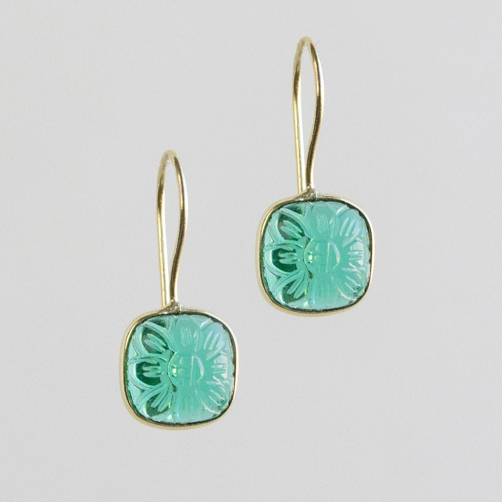 Lalita Blue Daisy Dangle Earrings - Che Cose Belle