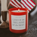 Land of the Free Home of the Brave Soy Candle - Red Matte Jar - 15 oz - Che Cose Belle