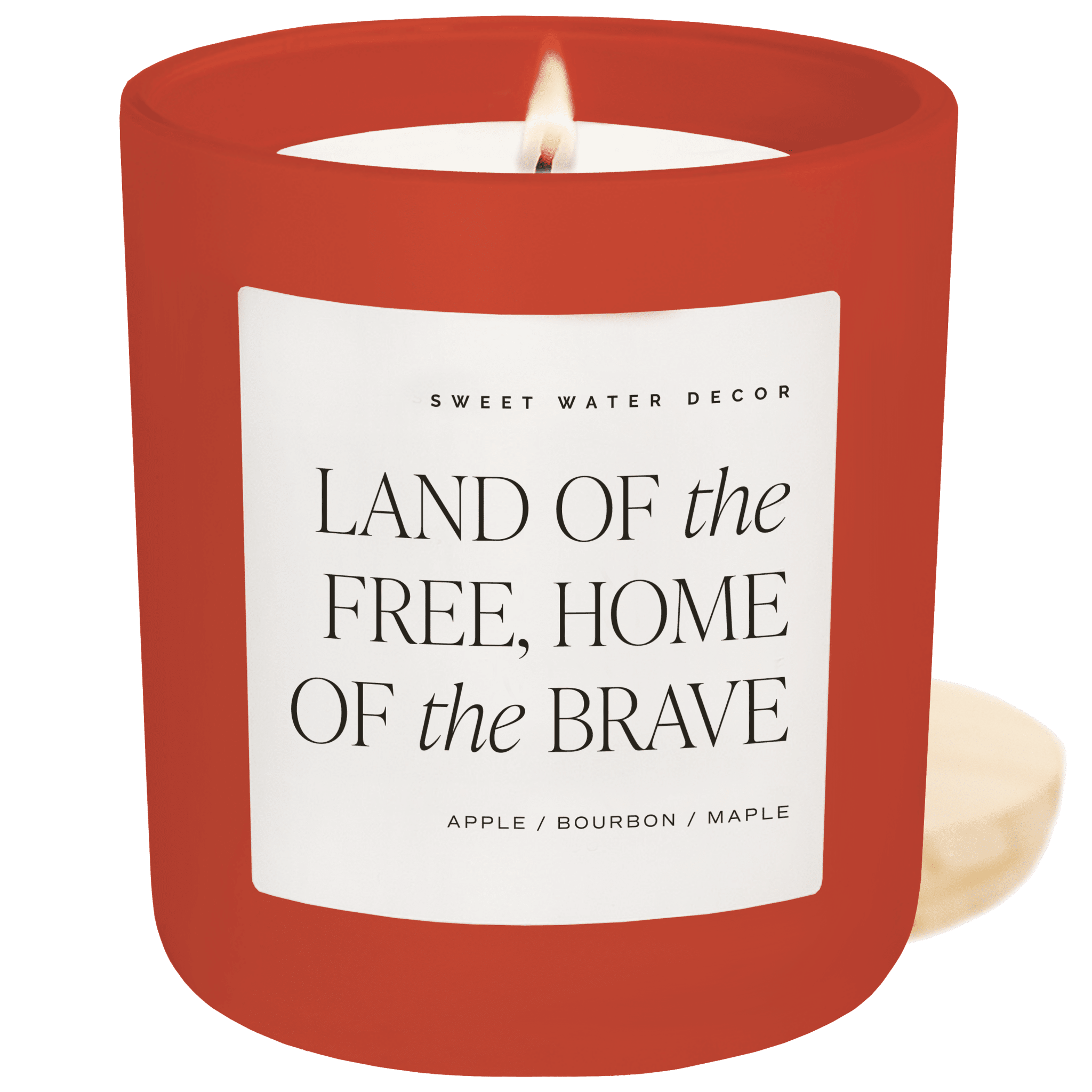 Land of the Free Home of the Brave Soy Candle - Red Matte Jar - 15 oz - Che Cose Belle
