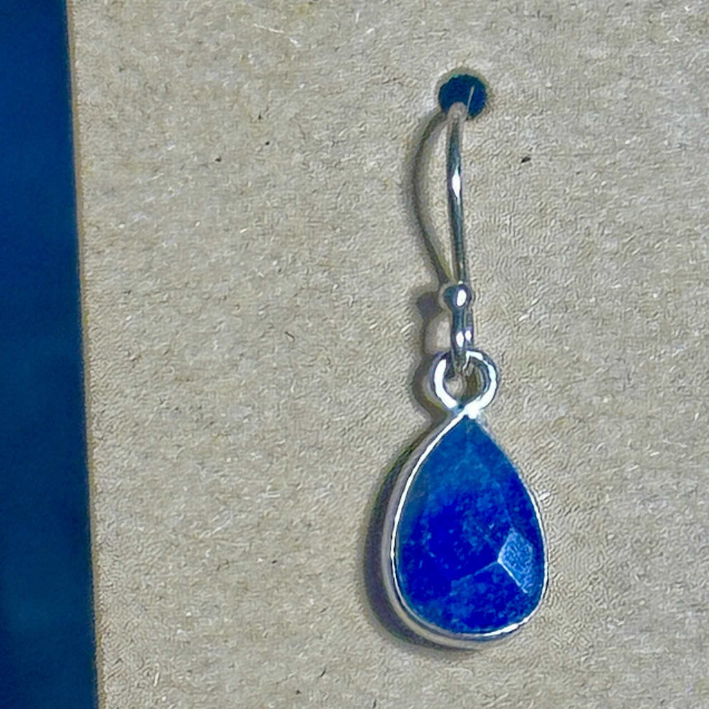 Lapis Drop Bertoni Earrings - Sterling Silver - Che Cose Belle