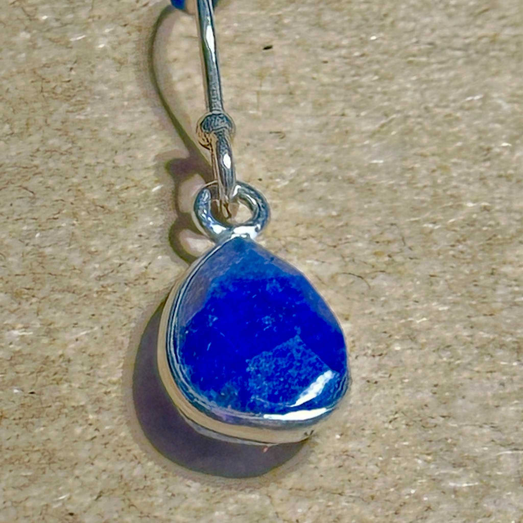 Lapis Drop Bertoni Earrings - Sterling Silver - Che Cose Belle