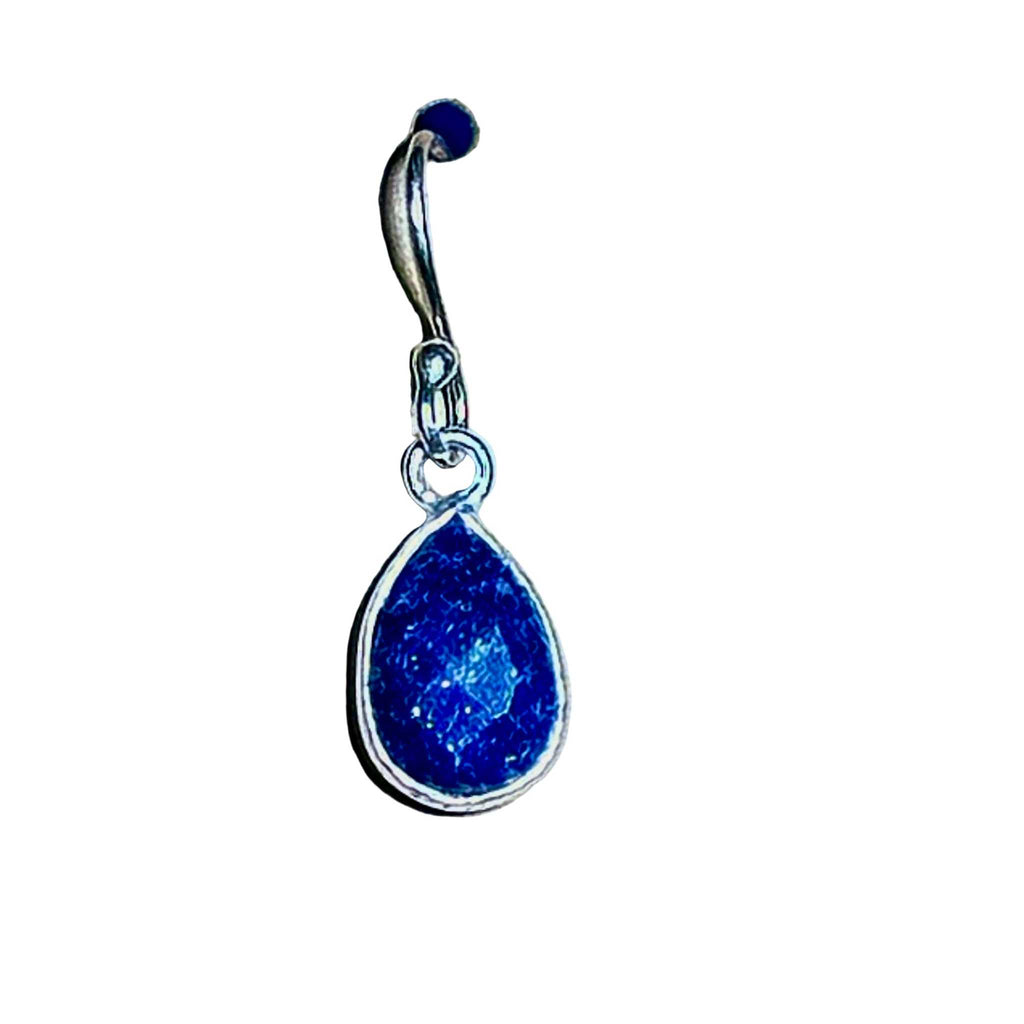 Lapis Drop Bertoni Earrings - Sterling Silver - Che Cose Belle