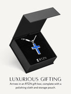 Lapis Lazuli Cross Pendant Necklace - Che Cose Belle
