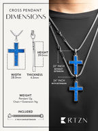 Lapis Lazuli Cross Pendant Necklace - Che Cose Belle