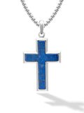 Lapis Lazuli Cross Pendant Necklace - Che Cose Belle