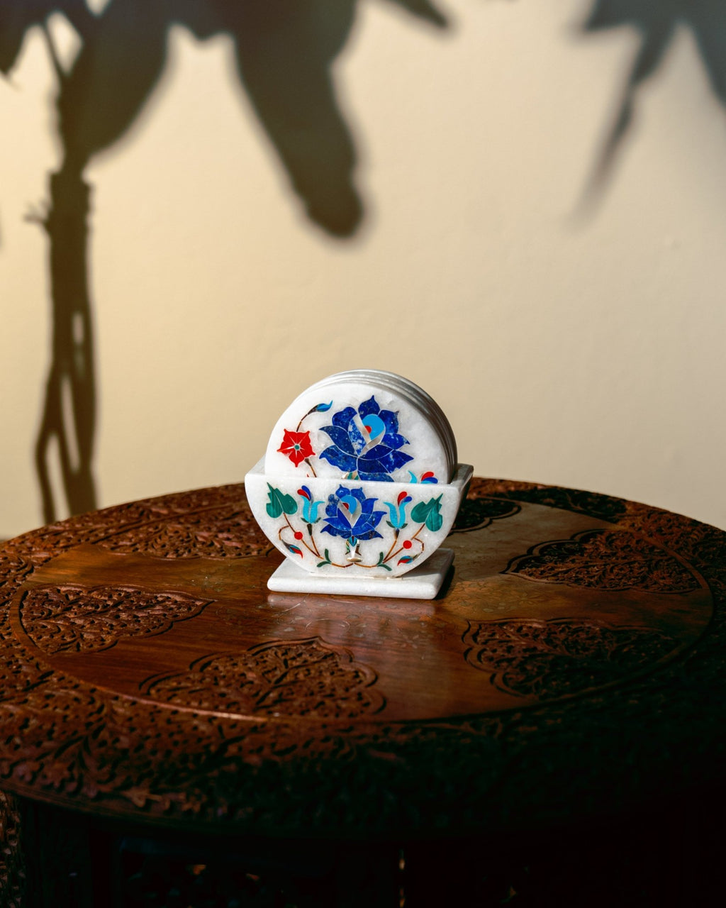 Lapis Lazuli Floral Coaster Set - Che Cose Belle