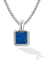 Lapis Lazuli Square Pendant Necklace - Che Cose Belle