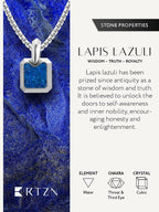 Lapis Lazuli Square Pendant Necklace - Che Cose Belle