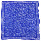 Large 39" Hand Dyed Batik Bandana, 100% Soft Cotton, Boulder, Blue - Che Cose Belle
