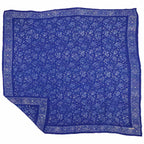 Large 39" Hand Dyed Batik Bandana, 100% Soft Cotton, Boulder, Blue - Che Cose Belle