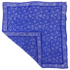 Large 39" Hand Dyed Batik Bandana, 100% Soft Cotton, Boulder, Blue - Che Cose Belle