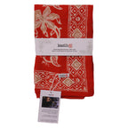Large 39" Hand Dyed Batik Bandana, 100% Soft Cotton, Fiery Flora - Che Cose Belle
