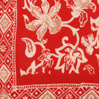 Large 39" Hand Dyed Batik Bandana, 100% Soft Cotton, Fiery Flora - Che Cose Belle