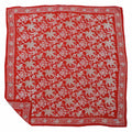 Large 39" Hand Dyed Batik Bandana, 100% Soft Cotton, Fiery Flora - Che Cose Belle