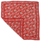 Large 39" Hand Dyed Batik Bandana, 100% Soft Cotton, Fiery Flora - Che Cose Belle