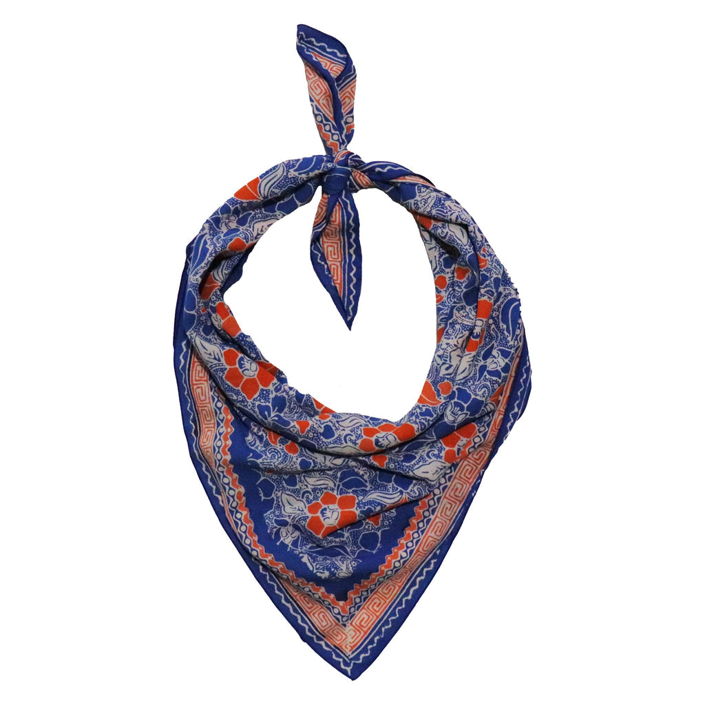 Large 39" Hand Dyed Batik Bandana, 100% Soft Cotton, Sunset Sky - Che Cose Belle