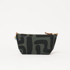 Large Convertible Pouch - Safari Kuba with Beaded Red Heart with Medium Leather Strap - Che Cose Belle