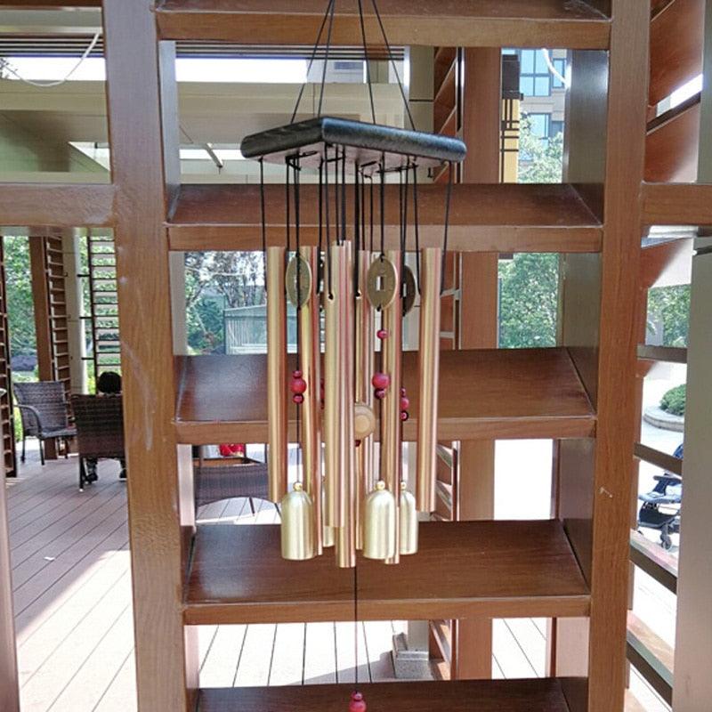 Large Copper Money Pendant Wind Chime Tubes Bells Copper Metal Pipe Chime Large Wind Chimes Bells Tubes Pendant Balcony Outdoor Yard Garden Home Decoration - Che Cose Belle