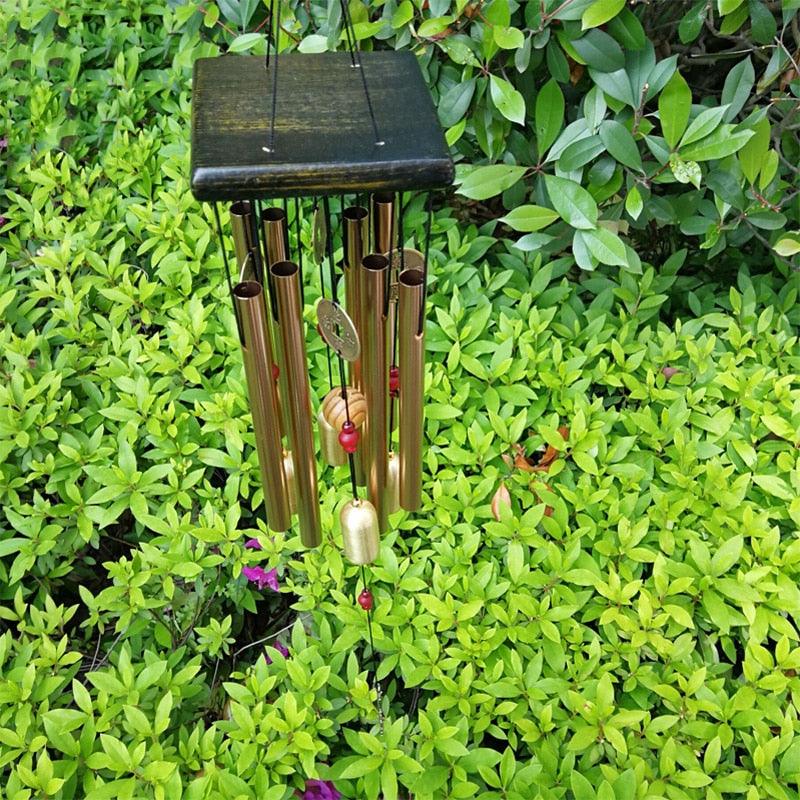 Large Copper Money Pendant Wind Chime Tubes Bells Copper Metal Pipe Chime Large Wind Chimes Bells Tubes Pendant Balcony Outdoor Yard Garden Home Decoration - Che Cose Belle