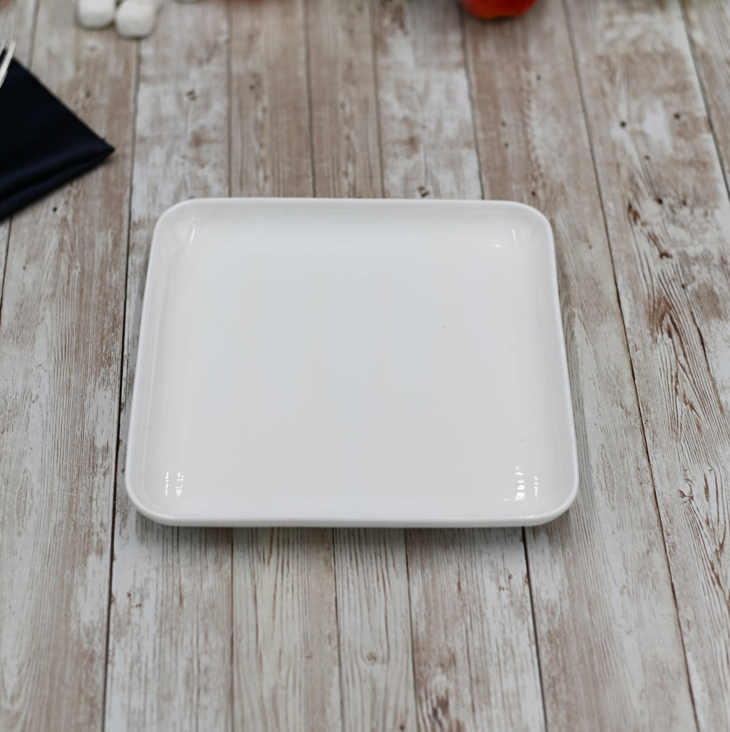 Large Feast Charcuterie Plating Set Including Long Bamboo Serving Tray And Square Bamboo Platters With Fine Porcelain Plates To Match - Che Cose Belle
