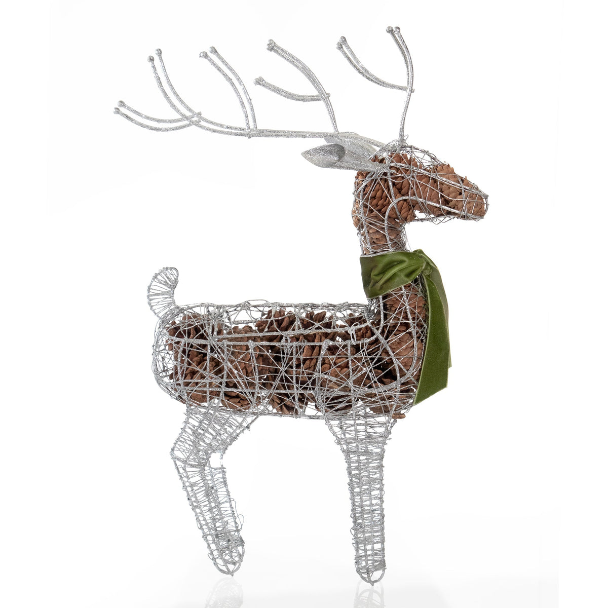 Large Standing Silver Deer Scented Potpourri Décor - Che Cose Belle