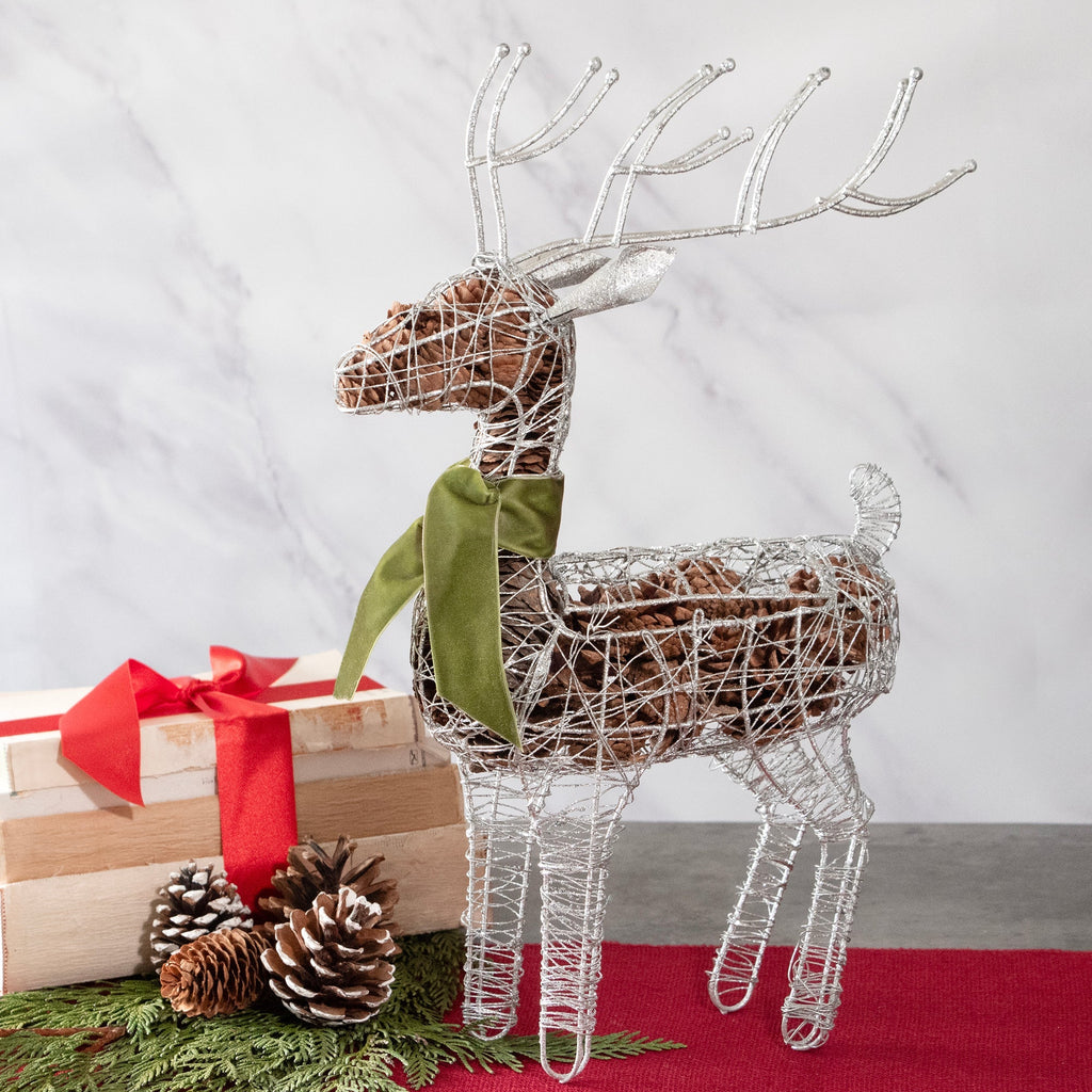 Large Standing Silver Deer Scented Potpourri Décor - Che Cose Belle