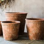 Large Terracotta Red Concrete Planter Pot - Che Cose Belle
