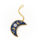 Larissa Plush Crescent Moon Felt Ornament - Embroidered - Che Cose Belle