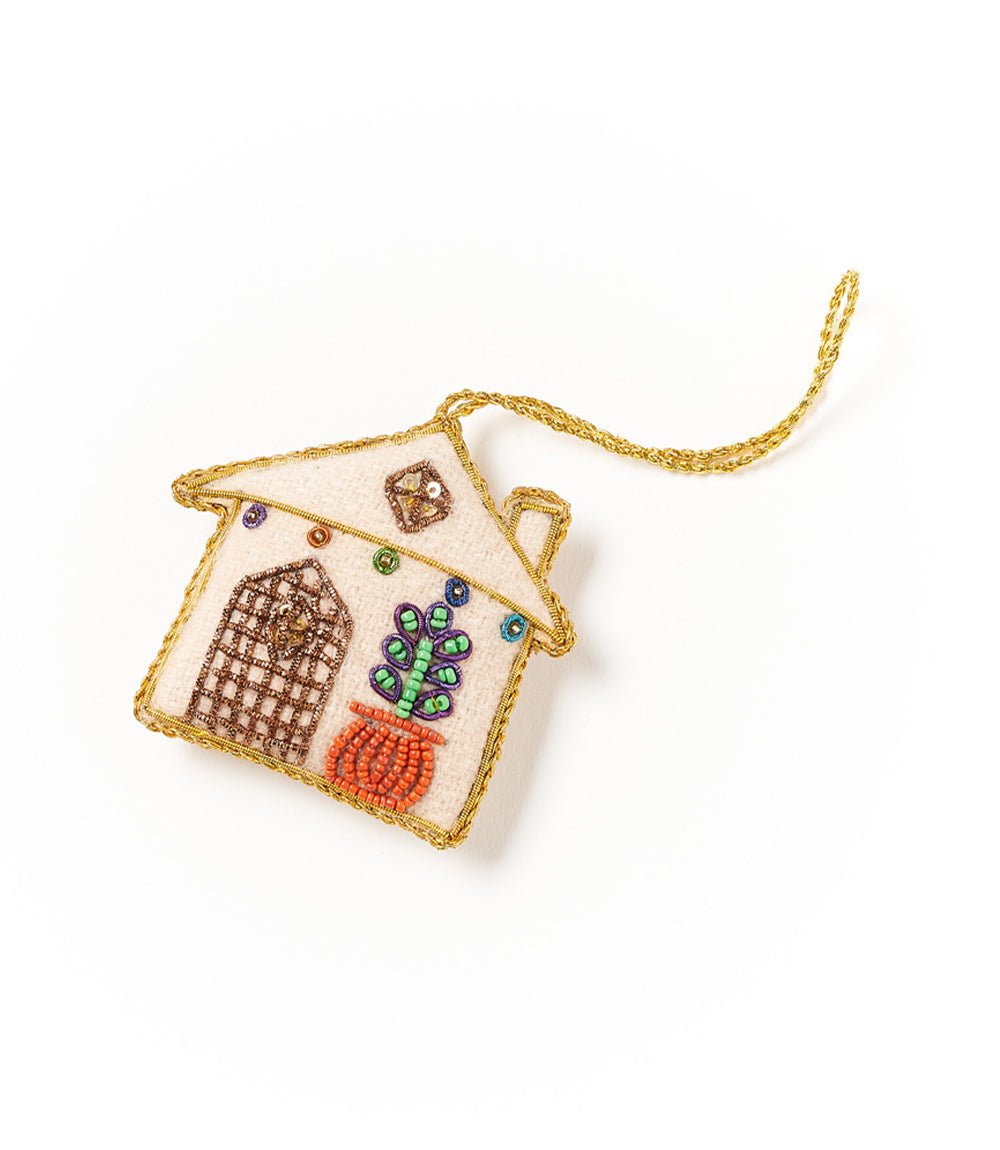 Larissa Plush Home Felt Ornament - Embroidered, Handmade - Che Cose Belle