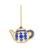 Larissa Plush Teapot Beaded Fabric Ornament - Embroidered - Che Cose Belle