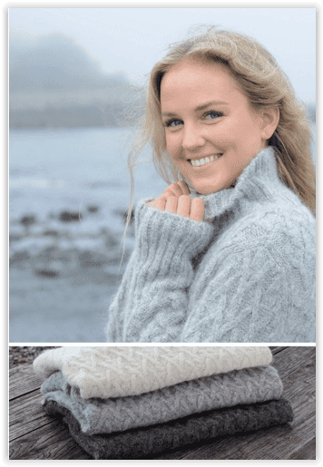Lattice Cable Mock Sweater - Che Cose Belle