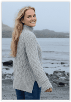 Lattice Cable Mock Sweater - Che Cose Belle