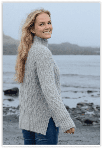 Lattice Cable Mock Sweater - Che Cose Belle