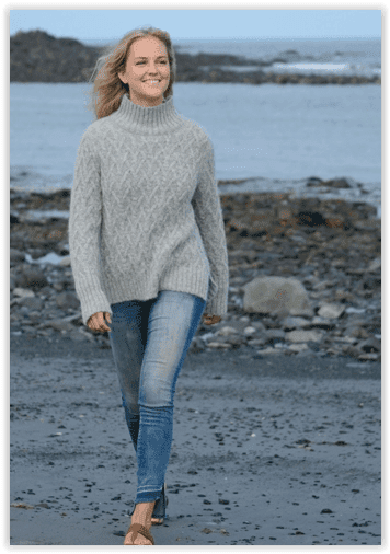 Lattice Cable Mock Sweater - Che Cose Belle