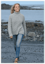 Lattice Cable Mock Sweater - Che Cose Belle