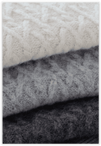 Lattice Cable Mock Sweater